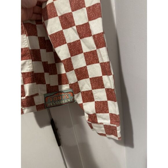Disney Lady & The Tramp Tony's Restaurant‎ Denim Checkered Jacket Womens S - Picture 9 of 16